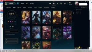 Conta LoL - 219 Skins/126Champs/Passe Rainhas de Batalha ON - League of Legends