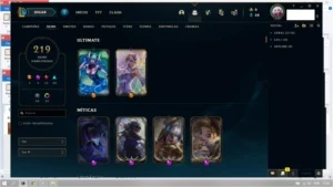 Conta LoL - 219 Skins/126Champs/Passe Rainhas de Batalha ON - League of Legends
