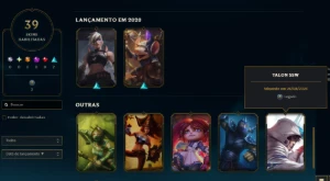 Prata, 4 Skins, Upada na Mão, Lol Lvl 35, 100% Segura - League of Legends