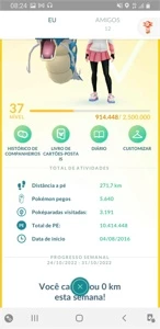 VENDO CONTA POKEMON GO NIVEL 37 - COM SHINY LENDARIO - Pokémon