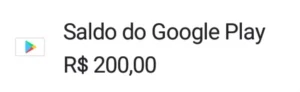 Vendo conta google play 200 reais de saldo