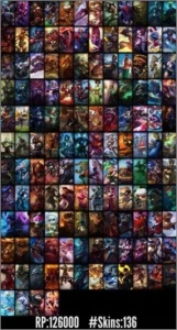 Conta diamante 5 full champ muita skin - League of Legends LOL