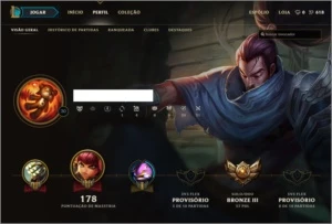 League of Legends cont - bronze 3 + 32 Champs e Skins+ LOL