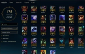 League of Legends cont - bronze 3 + 32 Champs e Skins+ LOL