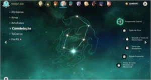Conta AR 52 Xiao C1 + Childe + Baal + Mochileiro - Genshin Impact