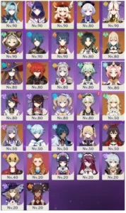 GENSHIN IMPACT- 9 PERSONAGES 5 ESTRELAS E PERSONAGENS C6S