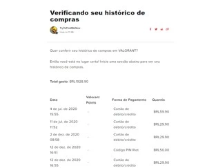 Conta Valorant com várias skins