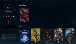 Conta League of Legends Full Acesso - 46 Champs e 46 Skins LOL