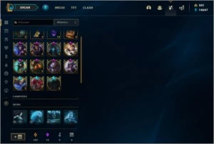 CONTA PLATINA  🌟 190 SKINS 🌟 TODOS OS CAMPEOES - League of Legends LOL