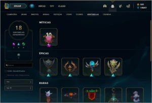 CONTA PLATINA  🌟 190 SKINS 🌟 TODOS OS CAMPEOES - League of Legends LOL