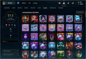 CONTA PLATINA  🌟 190 SKINS 🌟 TODOS OS CAMPEOES - League of Legends LOL