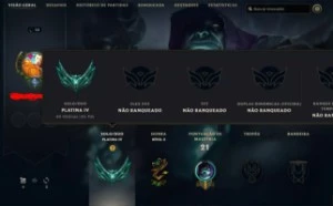 Conta lol platina 4 pra sair hoje sem email verificado - League of Legends