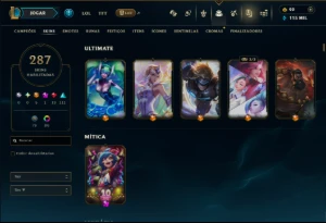 Unranked com TODOS os Champs e 287 Skins ( SUP / ADC / JG ) - League of Legends LOL