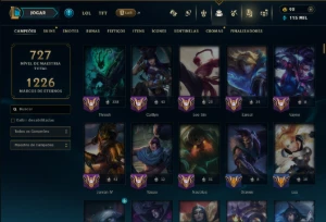 Unranked com TODOS os Champs e 287 Skins ( SUP / ADC / JG ) - League of Legends LOL