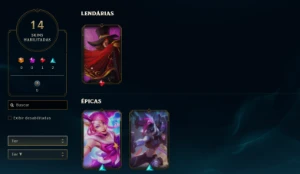 conta lol NFA, 10+ skins, lvl 80+, 50+ champs - League of Legends