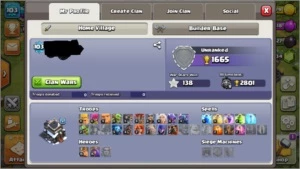 CLASH OF CLANS CV 9 BARATO