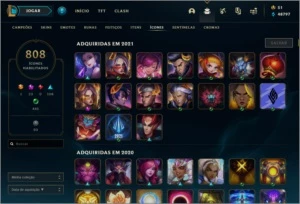CONTA D1 I 1158 SKINS I TODOS OS EMOTES I EX CHALLENGER - League of Legends LOL