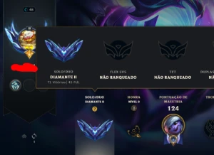 Conta Diamante Ii Solo Duo Com Acesso A Conta Gmail - League of Legends LOL