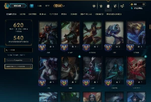 Ouro 3 com TODOS os Champs e 299 Skins ( MID / JG / ADC ) - League of Legends LOL