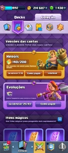 Clash Royale | 15K Troféus | 9 Anos | Nível 67 | 25 Evoluçõe