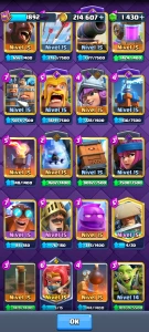 Clash Royale | 15K Troféus | 9 Anos | Nível 67 | 25 Evoluçõe