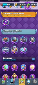 Clash Royale | 15K Troféus | 9 Anos | Nível 67 | 25 Evoluçõe