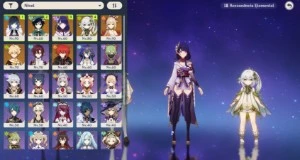 Genshin Impact AR52 Raiden+Nahida +Yelan c1+Venti +Yoimiya++