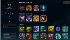 CONTA LOL PLATINA 4 52% Winrate - League of Legends