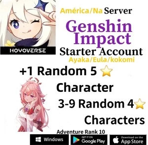 ✨ GENSHIN IMPACT CONTA COM  Personagens 5⭐ AR10 ✨