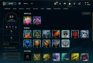 Conta Unranked com 36 Champs e 9 Skins + 2 Fragmentos - League of Legends LOL