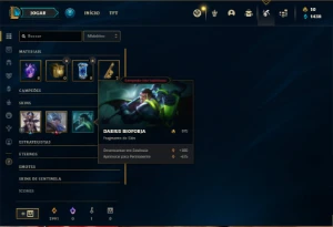 Conta Unranked com 36 Champs e 9 Skins + 2 Fragmentos - League of Legends LOL