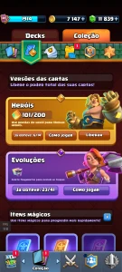 Conta Clash Royale 8 Anos - 11k+ Gemas - 23 Evoluções - Pron