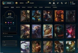 Conta bronze 4 com 85 Champs e 42 Skins - League of Legends LOL