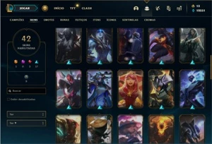 Conta bronze 4 com 85 Champs e 42 Skins - League of Legends LOL