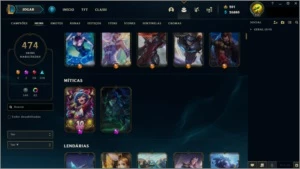Conta Full champ com 474 skins, excelente. Leia - League of Legends LOL