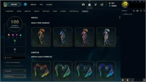 Conta Full champ com 474 skins, excelente. Leia - League of Legends LOL