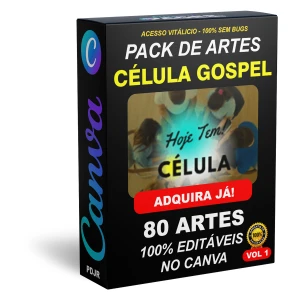Pack Canva Criativo para Célula Gospel - 80 Artes Editáveis