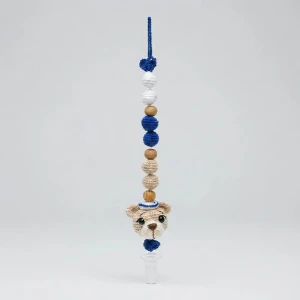 Prendedor Chupeta Urso Marinheiro Amigurumi - Artesanato e Personalizados