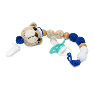 Prendedor Chupeta Urso Marinheiro Amigurumi - Artesanato e Personalizados