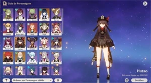 CONTA TOP GENSHIN IMPACT HUTAO + HOMA MAX - Grand Fantasia GF