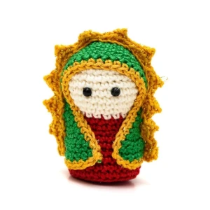 Mini Nossa Senhora de Guadalupe em amigurumi - Artesanato e Personalizados