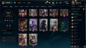 Vendo acc LoL com 241 skins e 160 essências míticas. - League of Legends