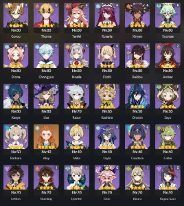 Conta Genshin AR 60 | 41 Personagens T5 | 16 Armas T5 - Genshin Impact