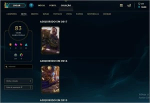 Conta Diamante 2 | Todos Champs | 4 Skins Vitoriosas - League of Legends LOL