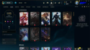 Conta NFA League of Legends  105 SKINS  LVL 202 no preço LOL