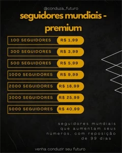 seguidores no Instagram! 1k por R$15,99 - Redes Sociais