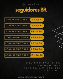 seguidores no Instagram! 1k por R$15,99 - Redes Sociais