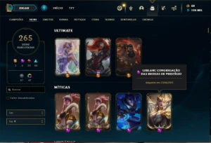 Conta prata 2 com TODOS os champs e 265 Skins ( MAIN ADC ) - League of Legends LOL