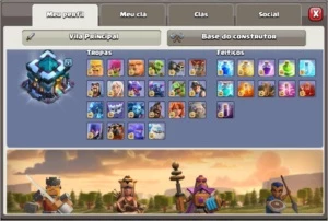 CV13 FULL, 6 CONSTRUTORES E TODAS AS SKINS. - Clash of Clans