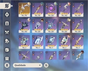 Ar47. Hutao, yoimia, childe, keqing, arcos de amos - Genshin Impact